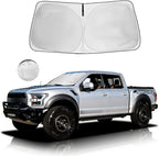 Windshield Sun Shade for 2026-2019 GMC Sierra 1500 2500 3500 SLT, AT4, Denali, Custom Fit Sunshade Truck Accessories, Foldable Pickup Front Window Sun Shade Shield Visor Protector