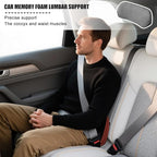 Car Lumbar Support Pillow, Memory Foam Vehicle Seat Lower Back Support Cushion for Back Pain Relief & Sciatica, Comfortable Auto Driver Seat Pad, Universal for Vehicles (Dark Gray)