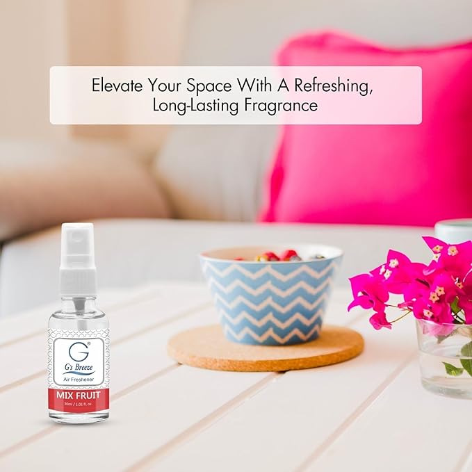 G's Breeze Mix Fruit Air Freshener - Vibrant Tropical Fruit Scent - Long Lasting Fragrance - Uplifting, Refreshing Aroma for Home & Office - Ideal for Creating a Sweet, Inviting Atmosphere Anywhere
