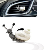 Snail Air Vent Clip Natural Conch Shell Made Car Air Freshener Outlet Clip Cute Animal Car Accessories for Women Refillable Car Diffusers Clips (Pearlescent)