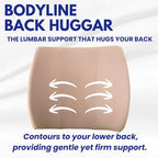 Thin Ergonomic Bucket Seat Lower Lumbar Back Support Pillow Cushion for Office Chair, Car, Truck, Wheelchair, Gaming Chair and Recliner for Pain Relief Made in USA Beige