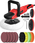 AVID POWER Car Buffer Polisher, 6 Variable Speed 1000-3500 RPM, Rotary Buffer Waxer Kit with 6-inch and 7-Inch Backing Plate, 1200W Car Polisher for Car Detailing, Polishing, Waxing