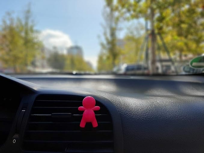 Gigi Car Air Freshener Citrus Fragrance Green Long Lasting 45 Days Air Vent Clip Uses Alcohol-Free Fragrance Oil Non-Toxic EVA Material