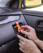 Cesare Car Air Freshener Energy Fragrance Orange Long Lasting 45 Days Air Vent Clip Uses Alcohol-Free Fragrance Oil Non-Toxic EVA Material