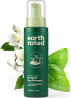 Earth Rated Waterless Dog Shampoo & Conditioner, Convenient No-Rinse Wash for Cleaning, Conditioning & Detangling, for All Coat Types, Refreshing White Tea and Basil Scent, 7 oz