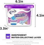 NATRUTH Moisture Absorbers 10.5OZ*6-Pack With Lavender Scent,Portable Closet Dehumidifier, Odor Eliminator Absorber Bucket,Humidity Absorber,Cleaner Air Dehumidifier for Closet,Bathrooms, Boats