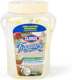 Clorox Fraganzia Crystal Beads Air Freshener, Long Lasting Room Deodorizer and Odor Eliminator Gel Beads to Freshen Home, Car, or Office, Coconut Colada Scent, 12 Fl Oz