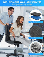 Gel Seat Cushion Portable Travel Cushions, 16.5" x 12" Large Size Super Thick Foldable Chair Seat Cushion Lightweight for Car Office Chair Wheelchair, Pressure Sores Tailbone Pain Relief