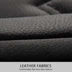 otoez Car Seat Covers Full Set, 5 Seats Leather Seat Cover for Car, Black Automotive Front and Back Seat Cushion Protector Waterproof and Non-Slip for Most Sedens Trucks SUVs, Black