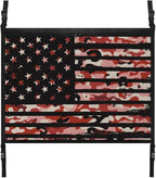 Car Roof Storage Bag Red Camouflage Flag Car Storage Bag Organizer Premium Car Seat Organizer Can Hold Mobile Phone, Wallet, Glasses