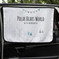 Magnetic Car Sun Shade Curtain for Side Window – Sun Blocker and UV Protector for Baby, Kids, and Pets – Universal Fit with Built-in Magnets for Steel-Framed Door (Be-Pola Bear)