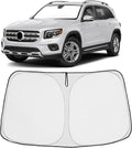 Proadsy 2026 Upgrade Windshield Sun Shade Custom Fit 2020-2025 2026 Mercedes Benz GLB Foldable Front Sunshade Protector Sun Visor Blocks UV Rays Keep Car Cooler