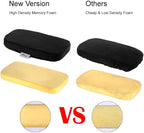 Aloudy Ergonomic Memory Foam Office Chair Armrest Pads, Comfy Gaming Chair Arm Rest Covers for Elbows and Forearms Pressure Relief(Set of 2), Stretch Fit, Black