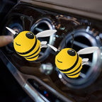 2PCS Little Bee Car Air Vent Clip, Automobile Perfume Air Conditioning Vent Accessories, Cute Car Air Freshener Gift (yellow)