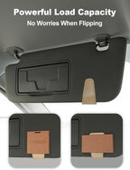 Patented Car Air Freshener Visor Clip, Compatible with Drift Air Freshener, Premium Leather, Gentle on Sun Visors, Ideal for Modern & Electric Vehicles, Khaki (Clip Only)