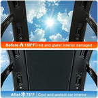 Car Sunroof Compatible with Volvo C40(Not for XC40) 2021-2023, Foldable Glass Roof Sunshade with Storage Bag, Sunshade Roof Heat Insulation Sun Protection Interior