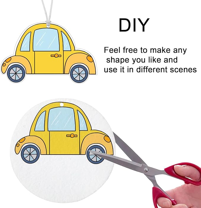 100 pcs sublimation air fresheners blanks Sublimation Blanks Products DIY Air Freshener for Car and Home Hanging Decoration Sublimation car freshener blanks (round))