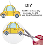 50 pcs sublimation air fresheners blanks Sublimation Blanks Products DIY Air Freshener for Car and Home Hanging Decoration Sublimation car freshener blanks (round))