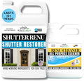 Premium Restorer - Restores Original Color & Rejuvenates Faded Shutters, Patio Furniture, Doors & More | Eco-Friendly |Lasts 10 Yrs.| Includes Powerful Cleaner | Half Gallon Kit