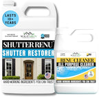 Premium Restorer - Restores Original Color & Rejuvenates Faded Shutters, Patio Furniture, Doors & More | Eco-Friendly |Lasts 10 Yrs.| Includes Powerful Cleaner | Half Gallon Kit
