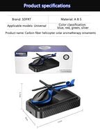 Car Air Freshener | Solar Powered Helicopter Scents Diffuser | Fashion Automotive Interior Decoration Accessories Purifiers for Car and Home Aromatherapy Dashboard (Silver, 11 X 6 X 5.7 CM)