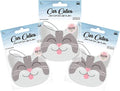 Cute CAT CAR AIR FRESHENER - Cute Cat Design, Long-Lasting Scent, Portion of Proceeds Benefit Paws Chicago (Rose - Pack of 3)