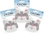 Cute CAT CAR AIR FRESHENER - Cute Cat Design, Long-Lasting Scent, Portion of Proceeds Benefit Paws Chicago (Rose - Pack of 3)