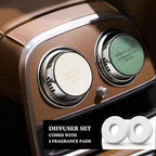 Luxury Leather Car Air Freshener Vent Clip, Premium Metal Vent Clip Design, Multi-Color for selection, Fit for Horizontal/Vertical Vents, Long Lasting for Car Interior.