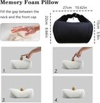 Car Neck Pillow with Memory Foam Comfortable Ergonomic Design Seat Neck Support Headrest Softness Car Pillow Cushion for Driving, Universal Fit, 1 Piece, Black