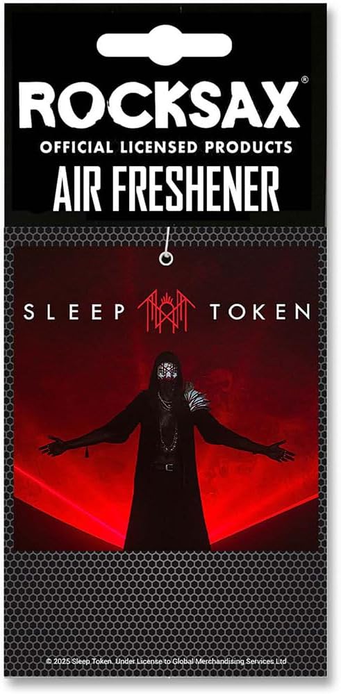 Rocksax Sleep Token Red Hanging Air Freshener – Long-Lasting Vanilla Car Air Freshener for Home & Office – Double-Sided Print Rock Band Memorabilia Car Fresheners