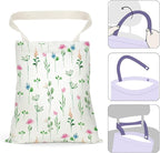Car Trash Bag Car Garbage Bag Hanging Floral Cars Trash Can Spring Decor Waterproof Cars Back Seat Organizer for Vehicle Travelling Camping