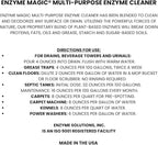 Multi-Purpose Enzyme Cleaner Concentrate 1 Gallon – Plant-Based Stain & Odor Eliminator for Carpets, Floors, Tiles, Kitchen & RV – Biodegradable, Safe for Septic Systems