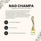 Nag Champa Car Air Freshener – Hanging Essential Oil Diffuser for Car, Closet, or Sacred Space – Long-Lasting Natural Aroma, 2-Pack Spiritual Deodorizer