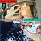 Windshield Sun Shade -Certified 99.87% UVB & 99.02% UVA Car Sun Shade. Award Winning Sunshade - Patented Technology | Compatible for Genesis GV60 2023-presnet | Car Shades by Kinder Fluff