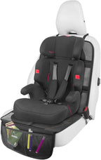 Car Seat Protector with Thickest Padding,Waterproof 600D Fabric Child Baby Seat Protector with Storage Pockets,Non-Slip Pets Cover Leather Reinforced Vehicle Seat 2 Pack
