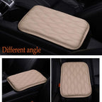 Auto Center Console Cover, Console Cover Armrest Pads, PU Leather Car Armrest Seat Box Pad Cushion Protector Universal Fit (Beige)