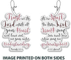 WIRESTER Hanging Air Freshener for Car, Home, Bathroom, Office, Decorative Charm Ornaments, Christian Quotes Proverbs 3:5-6