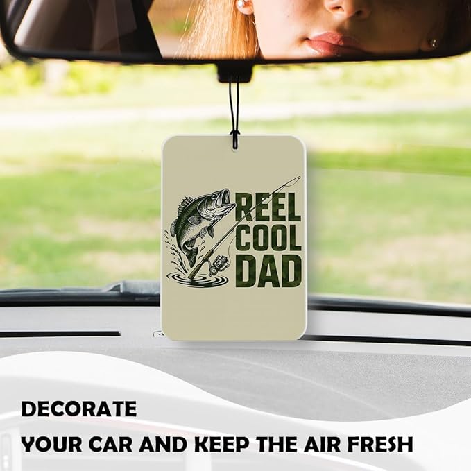 Fishing Dad Gifts 3 Pcs, Fishing Gifts for Dad, Fisherman Gift for Men Air Freshener Hanging Decor for Cars Closet Drawer Books Accessories Gifts