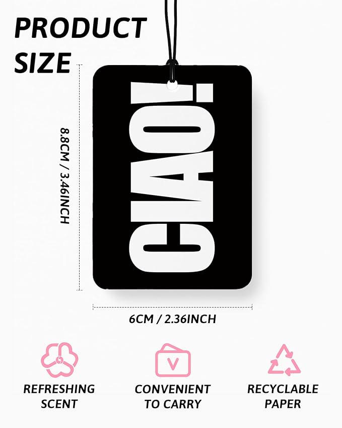 Trendy Black and White Car Air Freshener 4 Pcs Coconut Scented, Funky Y2k Leopard Car Accessories Mirror Decor for Women, Preppy Girly Hanging Air Freshener for Cars Closet Drawer Books