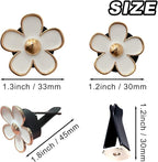 6 Pcs Metal Daisy Air Vent Clips Flower Car Air Freshener Clip Air Conditioning Outlet Clip Bling Charm Car Inter Decor Accessories for Girls Women