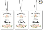 Abuela Grandma Gifts Car Air Freshener Hanging 3 Pack, My Favorite People Call Me Car Accessories Gifts for Grandma Christmas Women,Rustic Floral Scent Card Lavender for Closet Bathroom Decor