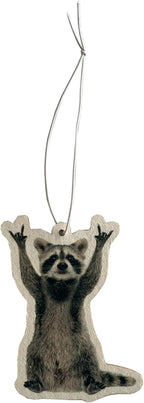 Cute Raccoon Rock Meme Funny Hanging Air Freshener Car Decor Eucalyptus Scented