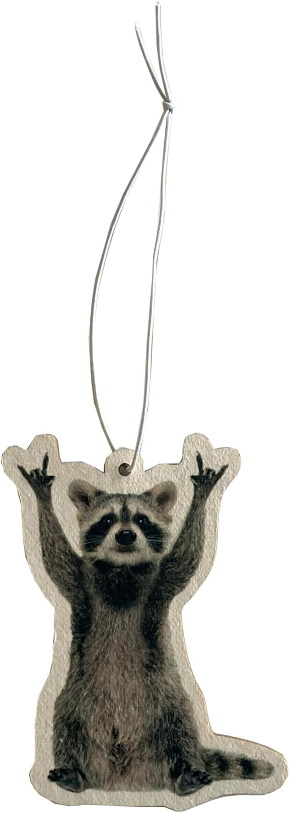 Cute Raccoon Rock Meme Funny Hanging Air Freshener Car Decor Eucalyptus Scented