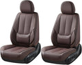 Coverado Seat Covers, Car Seat Covers Front Seats, Car Seat Cover, Car Seat Protector Waterproof, Car Seat Cushion Nappa Leather, Brown Seat Covers Carseat Cover Universal Fit for Most Cars