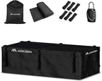 ARKSEN Roof Top Luggage Storage Bag for 64" x 39" Roof Baskets Waterproof 21.5 Cubic Feet (62.2" L x 33.07" W x 18.11" H) with 10 Straps Anti-Slip Mat 6 Door Hooks for All Vehicles with/Without Rack
