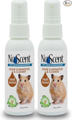 No Scent Small Animal Guinea Pig Cage Cleaner | Hamster & Rabbit Habitat Pet Odor Spray (2 Fl Oz / 59 mL) Pack of 2