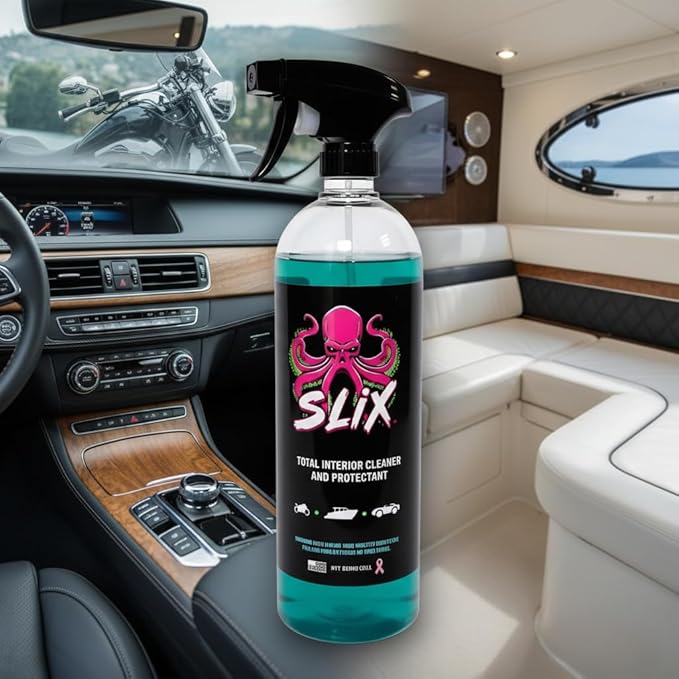 SLIX Interior Detailing Spray and Protectant for Cars and Boats | UV Protectant to Protect from Fading and Cracking | Restores and Refreshes Surfaces | Professional Grade Detailer | 32 FL Oz