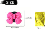 Bow Car Air Freshener Clips, 4 Pcs Cute Bow Car Air Vent Clip, Coquette Auto Air Conditioning Outlet Diffuser Perfume Clips, Interior Decoration, Auto Decor for Women Girls (Rose Red, 1.69in)