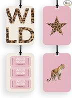 4 Pcs Cheetah Air Freshener Pink Cheetah Print Car Accessories for Women Cute Leopard Air Fresheners Cars Decor for Home Bathroom Dorm