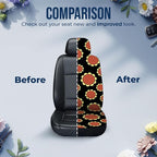GENANY Sunflower Pattern Car Seat Covers Set of 2, Breathable Front Seat Covers for Truck Sedan SUV, Anime Car Accessories, Anime Gift for Women Men
